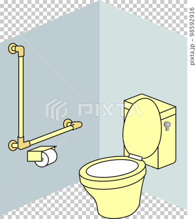 手すりのついたトイレ 98592916