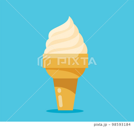 soft ice cream cone isolated vector illustration 98593184