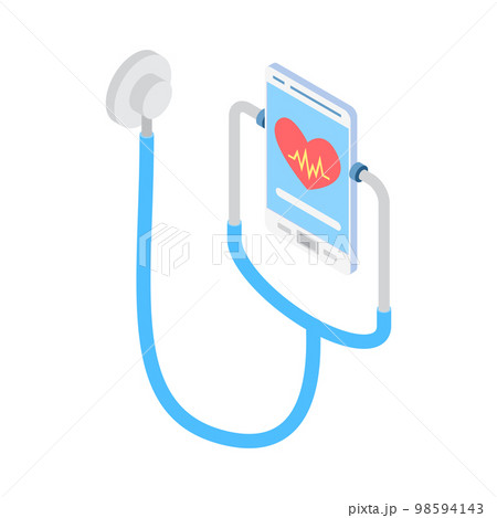 Smartphone Connected Stethoscope Composition 98594143