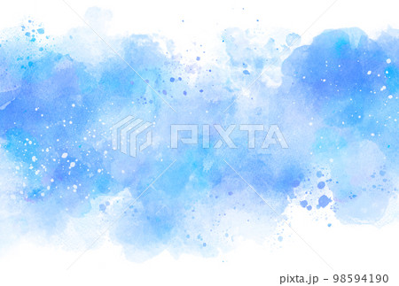 背景素材_水彩テクスチャ_青 98594190