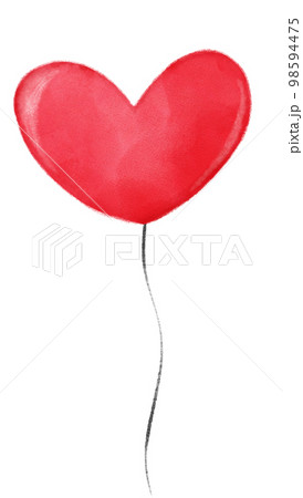 watercolour red heart balloon illustration watercolour red heart balloon illustration 98594475