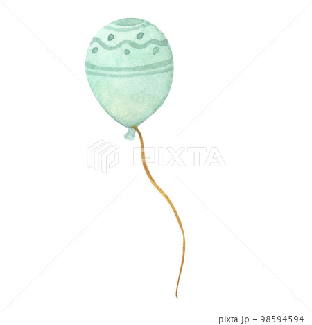 Watercolor painting of colorful balloon 98594594