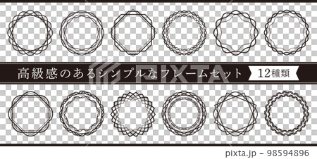 高級簡單畫框組合 12 種黑色 98594896