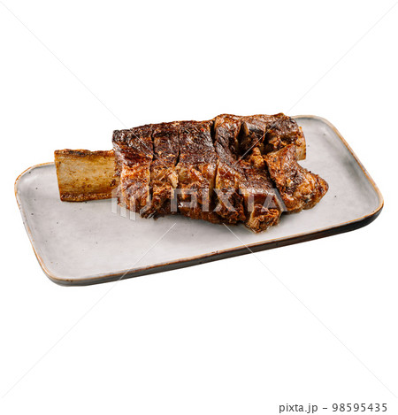 Portion of gourmet stewed marble beef rib 98595435