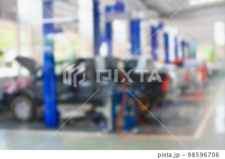 car repair service center blurred background car repair service center blurred background 98596706