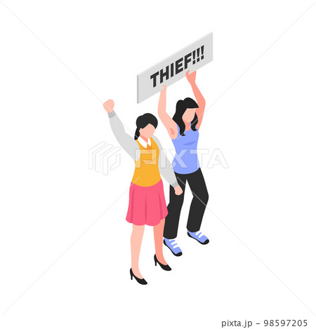 Corruption Isometric Icon 98597205