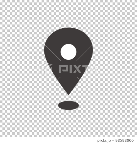簡單的地圖圖釘圖標剪影 簡單的地圖圖釘圖標剪影 98598000
