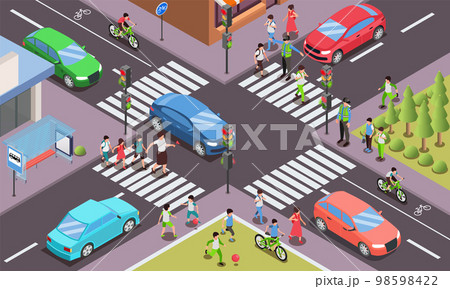 Children Road Safety Composition 98598422