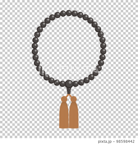 黒色の数珠 98598442