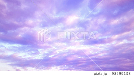 空 紫雲 夕方の写真素材 [98599138] - PIXTA