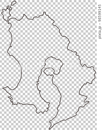 鹿兒島鹿兒島縣地圖白色地圖 98599145