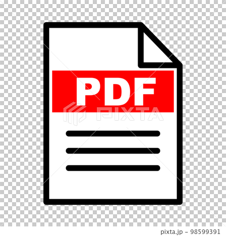 電子書類。PDFファイルのアイコン。ビジネス文書。ベクター。 98599391