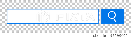 Blue internet search box icon. web search. vector. 98599401