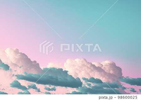Twilight evening or morning minimal copy space sky sweet color tone background. 98600025