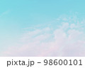 Abstract pastel blue sky with white cloud background. 98600101
