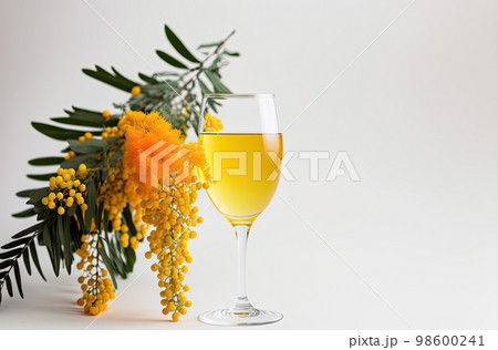 ミモザの花とワイン ミモザの花とワイン 98600241