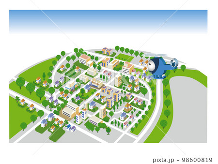 美しい街並みと暮らしの風景。人々が明るく暮らせる自然と住宅が溶け込む街づくり。 98600819