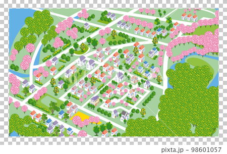 美しい街並みと暮らしの風景。人々が明るく暮らせる自然と住宅が溶け込む街づくり。 98601057