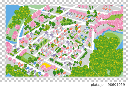 Beautiful cityscape and living scenery. Creating a city where people can live brightly and the nature and housing blend together. Beautiful cityscape and living scenery. Creating a city where people can live brightly and the nature and housing blend together. 98601059