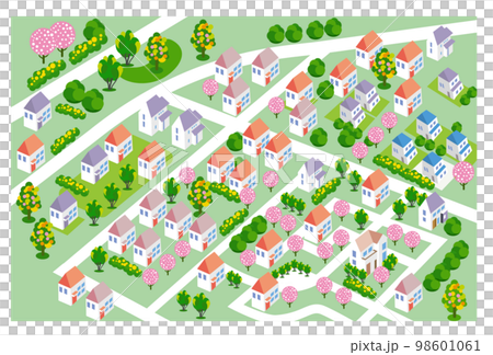 美しい街並みと暮らしの風景。人々が明るく暮らせる自然と住宅が溶け込む街づくり。 98601061