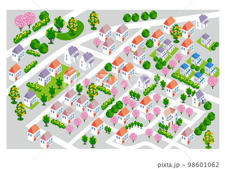 美しい街並みと暮らしの風景。人々が明るく暮らせる自然と住宅が溶け込む街づくり。 98601062