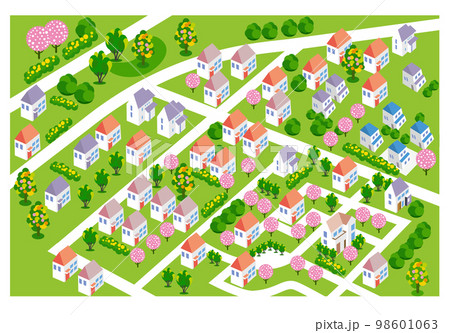 美しい街並みと暮らしの風景。人々が明るく暮らせる自然と住宅が溶け込む街づくり。 98601063