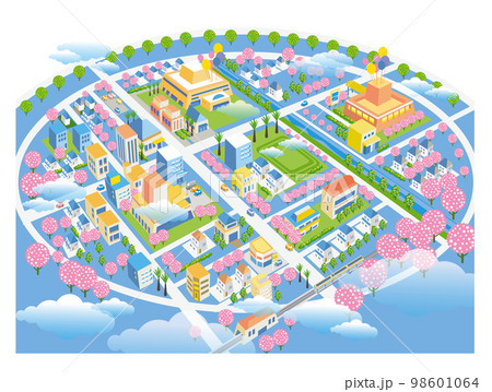 美しい街並みと暮らしの風景。人々が明るく暮らせる自然と住宅が溶け込む街づくり。 98601064