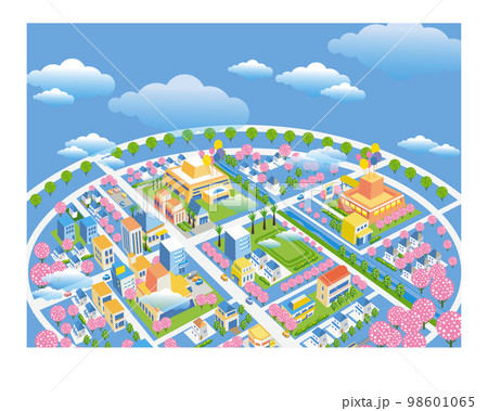 美しい街並みと暮らしの風景。人々が明るく暮らせる自然と住宅が溶け込む街づくり。 98601065