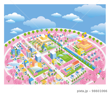 美しい街並みと暮らしの風景。人々が明るく暮らせる自然と住宅が溶け込む街づくり。 98601066