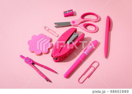 Concept of different stationery accessories, office accessories Concept of different stationery accessories, office accessories 98602889