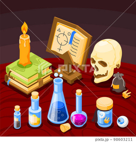 Alchemy Isometric Background 98603211