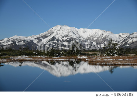 大雪山 初冬の沼ノ原からトムラウシ山望む 大雪山 初冬の沼ノ原からトムラウシ山望む 98603288