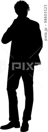 男性お洒落モデルシルエット 98603525