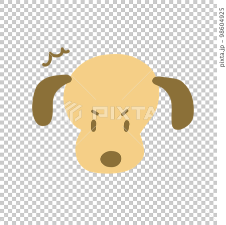 犬の表情　正面イラスト　びっくり 98604925