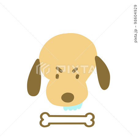 犬の表情　正面イラスト　待て 98604929