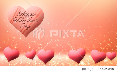 ハートのチョコレートが浮かぶ画像、バレンタインデー ハートのチョコレートが浮かぶ画像、バレンタインデー 98605046