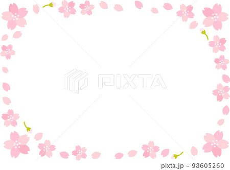春　桜（さくら）　満開　フレーム 98605260