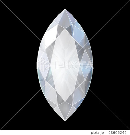 誕生石のイラスト、マーキスカットのブルーダイヤモンドのイラスト、宝石の背景イラスト 誕生石のイラスト、マーキスカットのブルーダイヤモンドのイラスト、宝石の背景イラスト 98606242