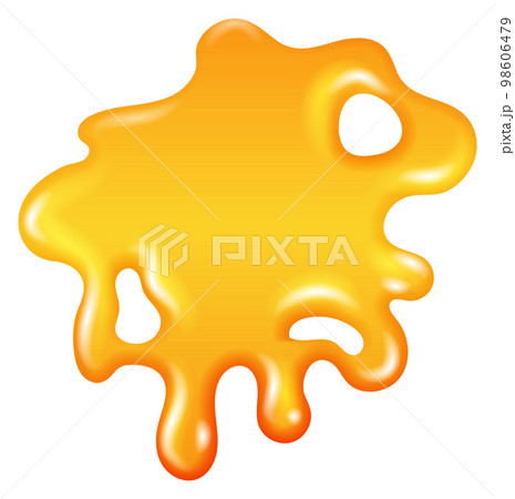 Honey blot. Golden oil drop. Sticky liquid 98606479