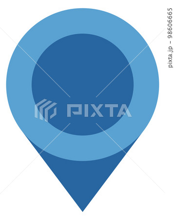 Blue geo pin icon. Map pointer symbol Blue geo pin icon. Map pointer symbol 98606665