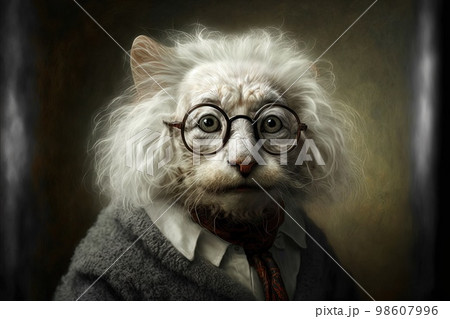 emc2 Genius of physics theory relativity cat illustration generative ai emc2 Genius of physics theory relativity cat illustration generative ai 98607996