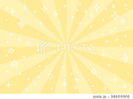 真ん中集中線キラキラ 真ん中集中線キラキラ 98609906