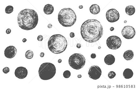 Brush round grunge stroke set for graphic design template. Vector stock illustration isolated on white background for decoration banner and posters, price list. EPS10 98610583