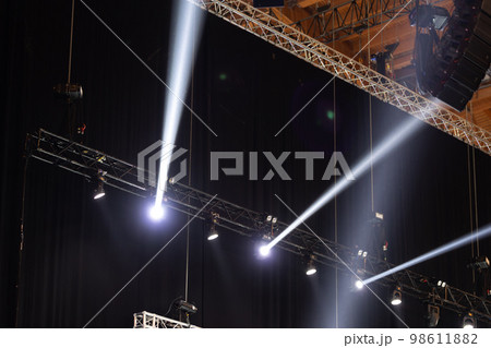Suspended spotlights on structures under the ceiling Suspended spotlights on structures under the ceiling 98611882