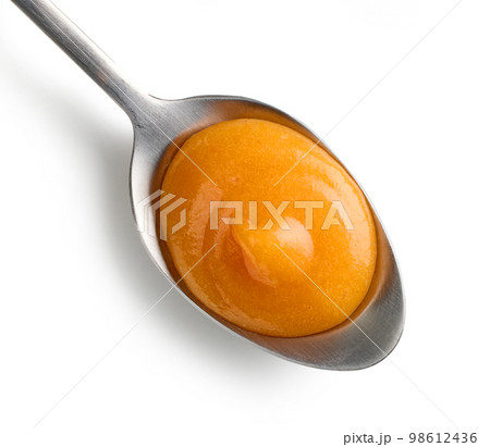 spoon of vegetable puree 98612436