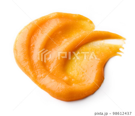 vegetable puree on white background vegetable puree on white background 98612437