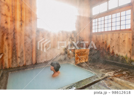 鶴の湯温泉　内湯　乳頭温泉郷 98612618