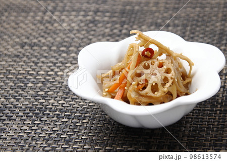 レンコンと切り干し大根のキンピラ　常備菜　副菜 98613574