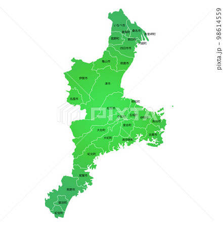 三重県と市町村地図 98614559