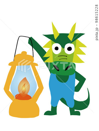 キャンプ龍　ランタンと龍　アウトドア 98615228